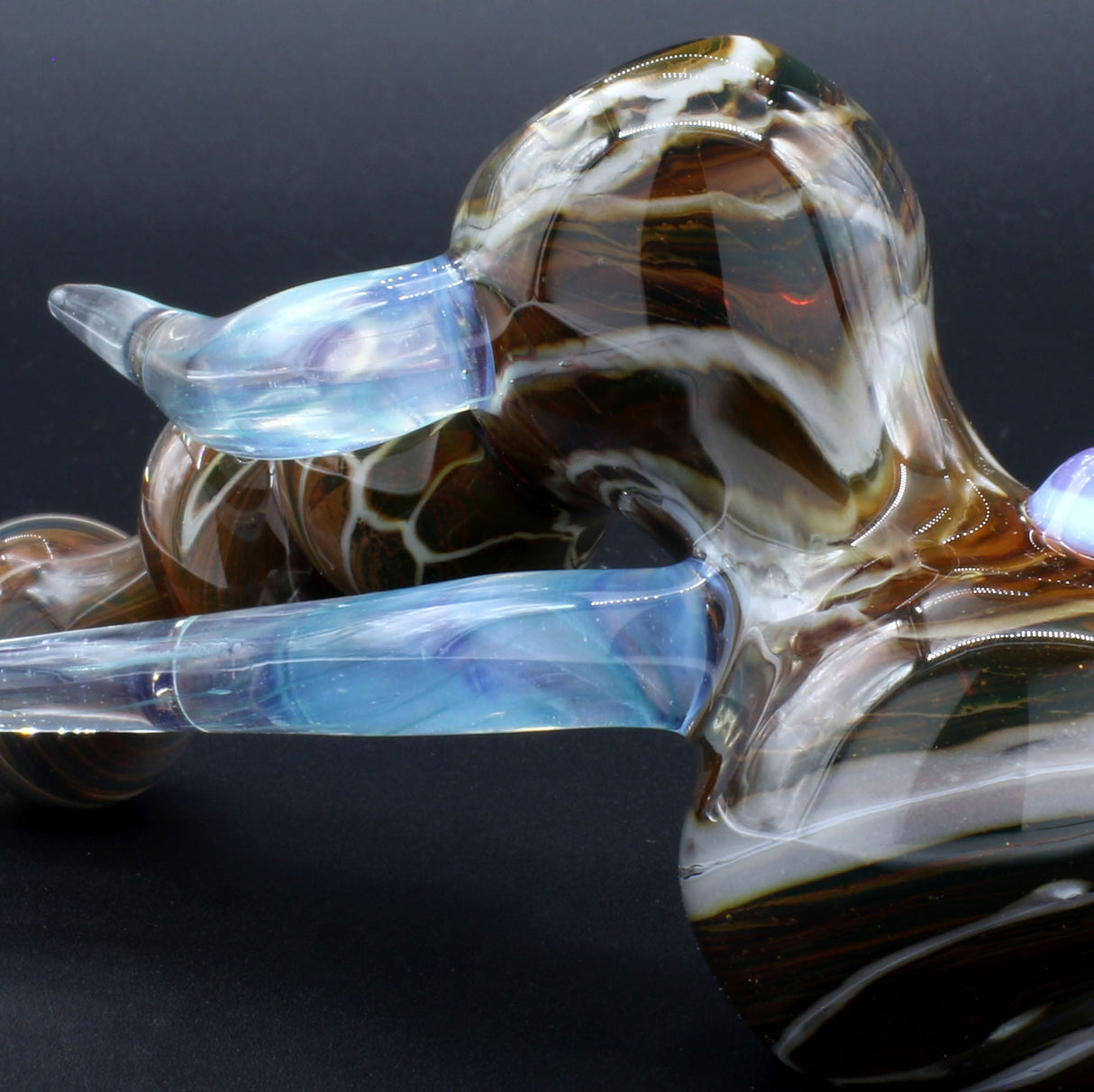 Clayball Glass "Aurora Nebula" Heady Hammer Bubbler, USA-made with Borosilicate Glass