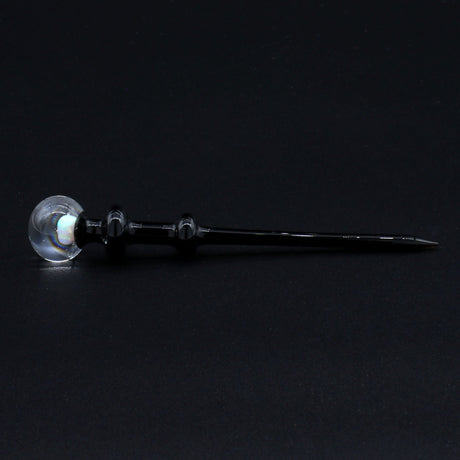 Clayball Glass "Black Jack" Heady Sherlock Dab Set side view on black background