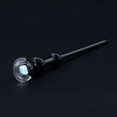 Clayball Glass "Black Jack" Heady Sherlock Dab Rig with Banger Hanger on Black Background