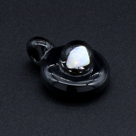 Clayball Glass "Black Jack" Heady Sherlock Dab Set, top view on black background