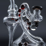 Clayball Glass "Crimson Dreams" Heady Recycler Dab-Rig with In-Line Percolator, Close-Up
