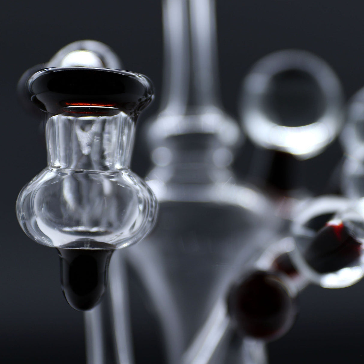 Clayball Glass "Crimson Dreams" Heady Recycler Dab-Rig Close-Up, USA Made, 14mm Joint
