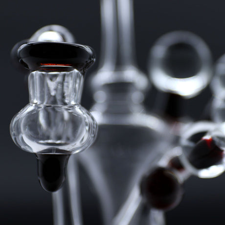 Clayball Glass "Crimson Dreams" Heady Recycler Dab-Rig Close-Up, USA Made, 14mm Joint