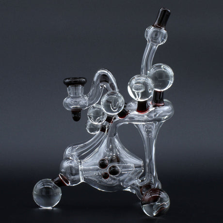Clayball Glass "Crimson Dreams" Heady Recycler Dab-Rig with In-Line Percolator