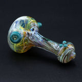Clayball Glass "Duality Nebula" Heady Spoon Pipe, Borosilicate Glass, USA Made, Side View