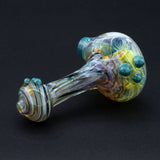 Clayball Glass "Duality Nebula" Heady Spoon Pipe, USA-made with intricate color design