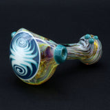 Clayball Glass "Duality Nebula" Heady Spoon Pipe, Borosilicate, USA Made, Side View