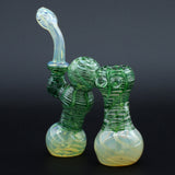 Clayball Glass "Dub-Bubb" Sherlock Double Bubbler with Heady Design, Front View