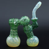 Clayball Glass "Dub-Bubb" Sherlock Double Bubbler, Heady Design, for Dry Herbs