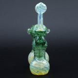 Clayball Glass "Dub-Bubb" Double Bubbler, Heady Borosilicate Glass Design, Front View