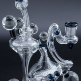 Clayball Glass "Electric Moon" Heady Recycler Dab-Rig with intricate glasswork, front view