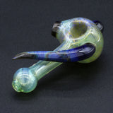 Clayball Glass "Green Horn Nebula" Heady Spoon Hand-Pipe with Deep Bowl, Borosilicate, USA