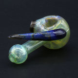 Clayball Glass "Green Horn Nebula" Heady Spoon Pipe, Borosilicate, USA Made, Top View