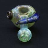 Clayball Glass "Green Horn Nebula" Heady Spoon Hand-Pipe, USA-made borosilicate glass, top view