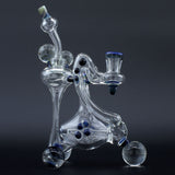 Clayball Glass "Milky Way" Heady Recycler Dab-Rig for Concentrates - Front View