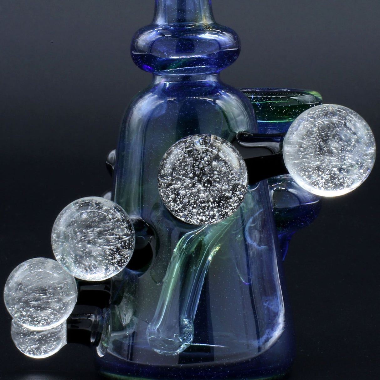 Clayball Glass "Super Nova" Heady Sherlock Dab Rig with intricate glasswork, 5.5" height, and 14mm joint