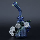 Clayball Glass "Super Nova" Heady Sherlock Dab Rig, USA made, 5.5" tall, front view on black