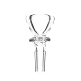 Clear Borosilicate Glass 10mm Male Herb Slide for Bongs, Front View on White Background