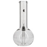 LA Pipes Clear Glass Water Pipe with Bubble Design, 45 Degree Grommet Joint, 8" Tall, Front View