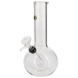 LA Pipes Clear Glass Basic Water Pipe - Front View on White Background