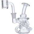Clear Quartz Mini Dab Rig by Valiant Distribution, 4" with 90 Degree Joint