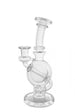 Cloud Cover 8" Clear Borosilicate Glass Ball Rig with Disc Perc, 90 Degree 14mm Female Joint