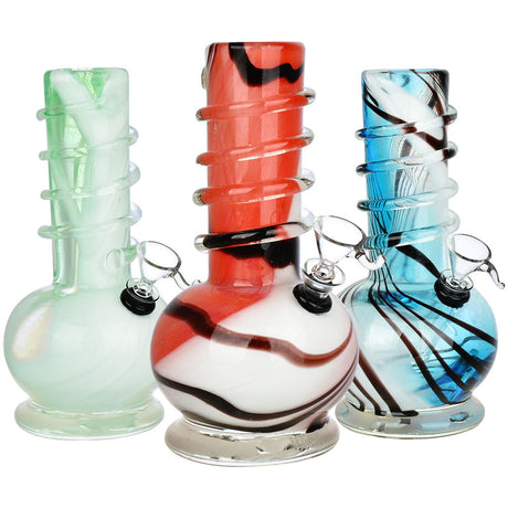 Cloudious 9 Cloud Of Dreams Soft Glass Water Pipes, 7.75" Tall, in Green, Red, Blue