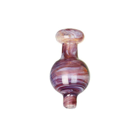 Cloudy Swirl Ball Carb Cap made of Thick Borosilicate Glass, 27mm Diameter, Front View