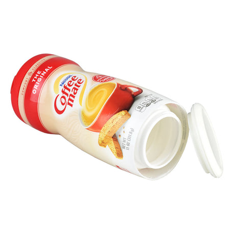 Coffee Mate Creamer Diversion Stash Safe with open lid, 11oz - discreet home storage