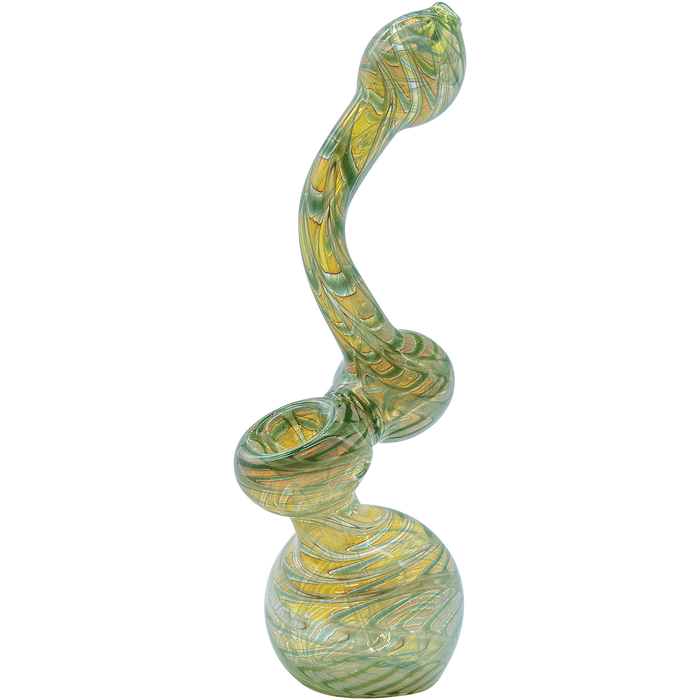 Color Raked Fumed Sherlock Bubbler Pipe (Various Colors)