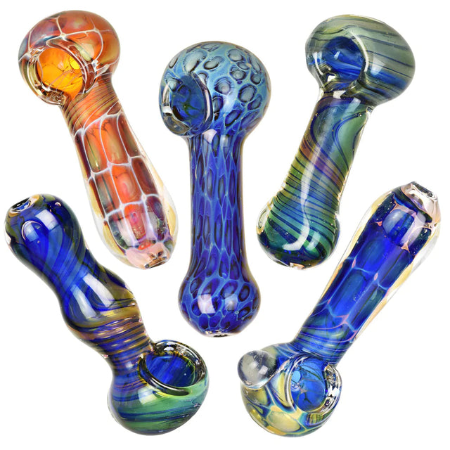 Assorted Color Work Spoon Pipes, Heavy Wall Borosilicate Glass, Mystery Box
