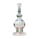 Calibear 8" Vibrant Beaker Bong with Flower of Life Perc, Clear Variant, Outdoor Background