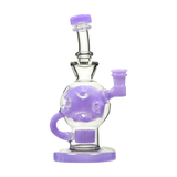 Calibear Colored Ballsphere Bong in Milk Purple with Beaker Design, 8" Height, Front View
