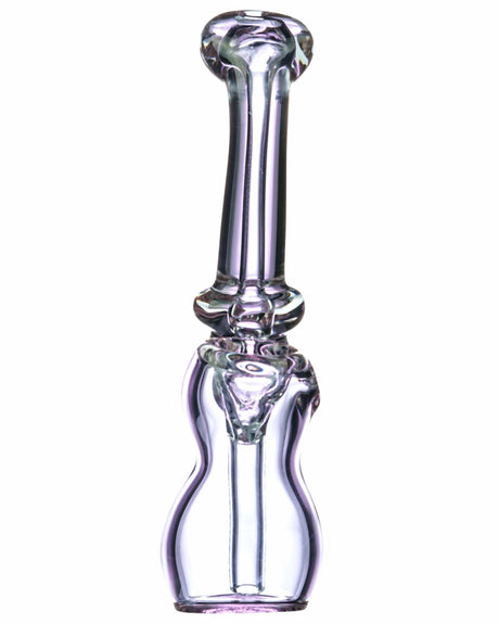 6" Purple Colored Glass Sherlock Bubbler with Heavy Wall and Percolator - Front View