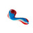 Valiant Distribution 4.5" Colorful Sherlock Silicone Pipe in Red & Blue for Dry Herbs, Portable Design