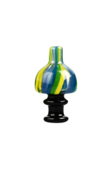Colorful UV Reactive Striped Carb Cap for Dab Rigs - 25mm Size - Front View