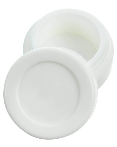 Valiant Distribution Concentrate Keepers 2 Pack - White Silicone Stash Jars for Wax, Top View