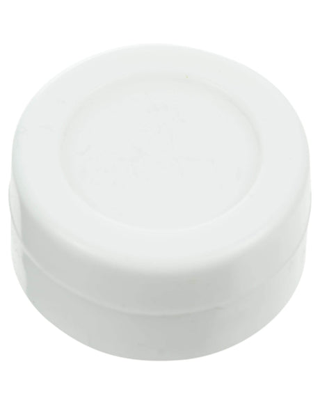White silicone concentrate keeper, compact and closable, ideal for oils & wax storage, side view