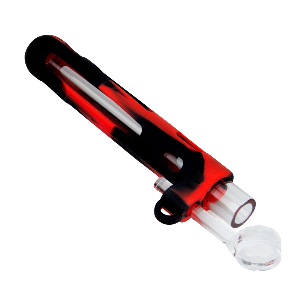 PILOT DIARY 2 IN 1 Concentrate Taster Pipe in Red - Side View on White Background