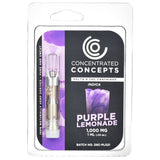 Concentrated Concepts Delta 8 Vape Cartridge Purple Lemonade 1mL in packaging