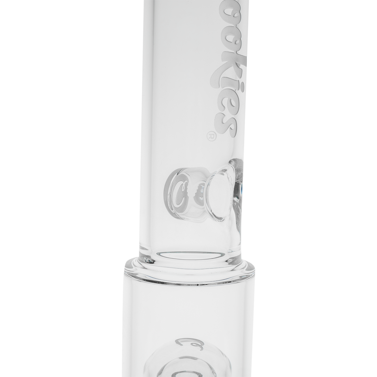 Cookies Beaker 2 Da Dome Bong with Glass on Glass Joint - Clear Borosilicate Glass - Side View