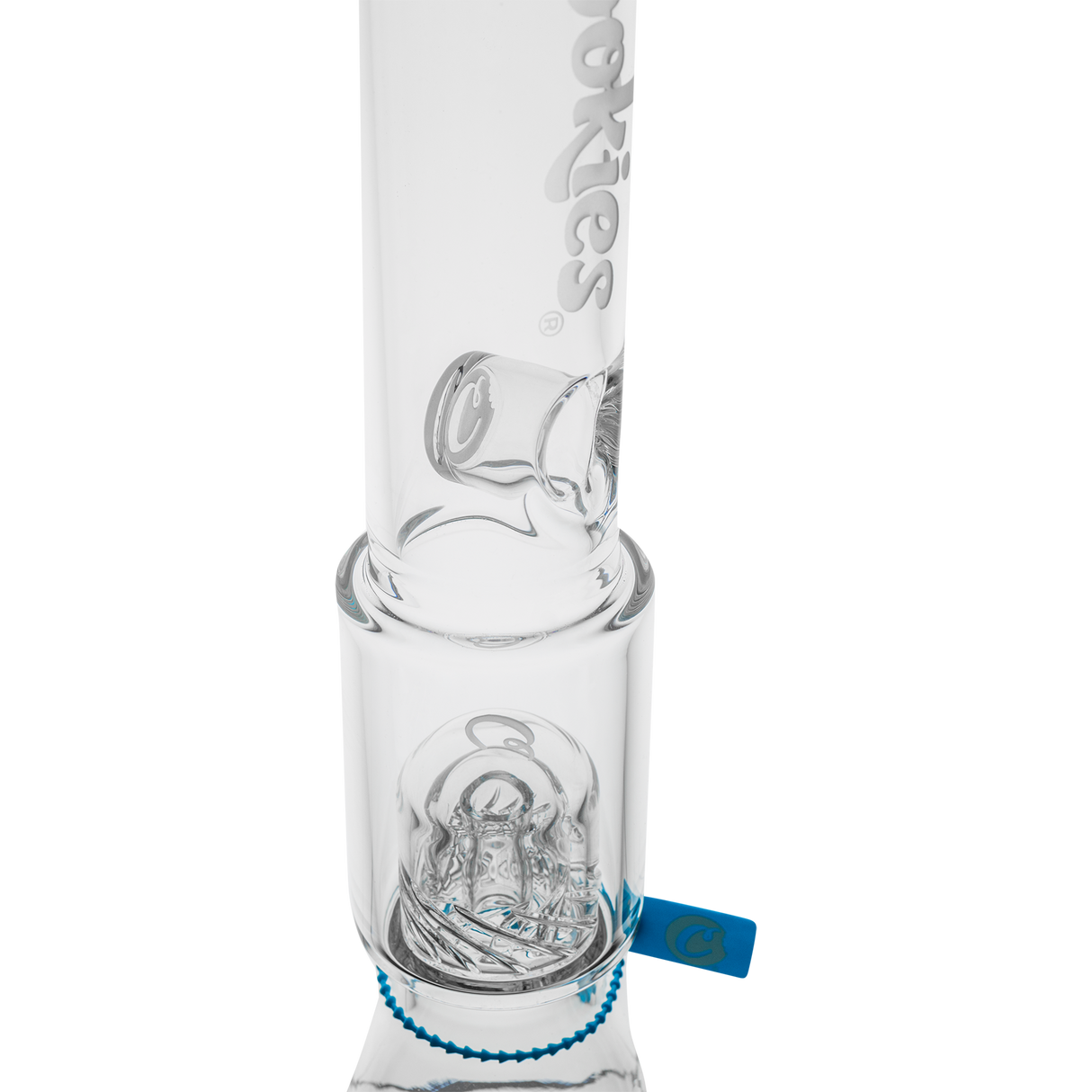 Cookies Beaker 2 Da Dome Bong with Glass on Glass Joint, Borosilicate Glass, Side View
