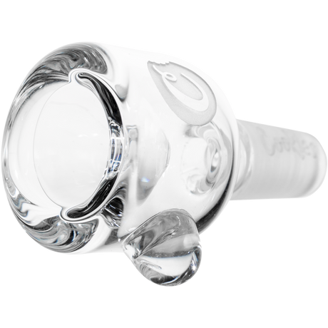 Cookies Classic Bong Bowl in clear borosilicate glass, 14mm joint size, top view on white background