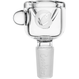 Cookies Classic Bong Bowl in clear borosilicate glass, 14mm joint size, front view on white background