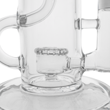 Cookies Doublecycler Dab Rig close-up, clear borosilicate glass with recycler percolator