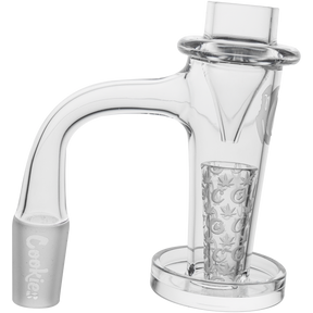 Cookies Drip Banger made of Quartz, side view showcasing the intricate design and branding