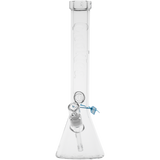 Cookies Flame Beaker Bong in 7mm thick borosilicate glass with heavy wall, front view on white background
