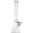Cookies Flame Beaker Bong with 7mm thick borosilicate glass, side view on white background