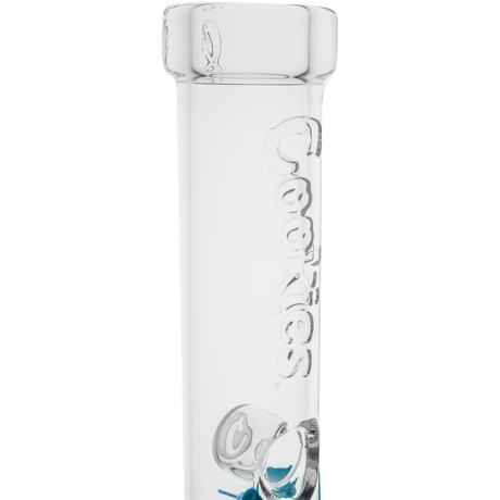Cookies Flame Beaker Bong in Borosilicate Glass with Embossed Logo - Front View