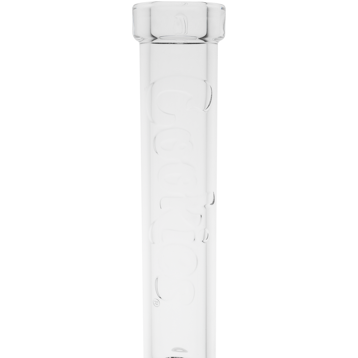 Cookies Flame Straight 7mm Bong made of Heavy Wall Borosilicate Glass - Front View